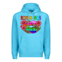 Ocean Blue lgbtq kiss me Premium Hoodie - HRA Design Shop