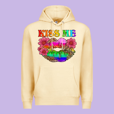 Lgbtq Kiss Me Premium Hoodie Designed By Hra Design Shop