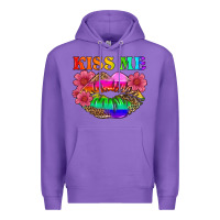 Purple lgbtq kiss me Premium Hoodie - HRA Design Shop