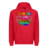 Red lgbtq kiss me Premium Hoodie - HRA Design Shop