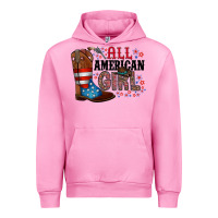 Fuchsia Pink all american girl Urban Hoodie - RacoonDesign