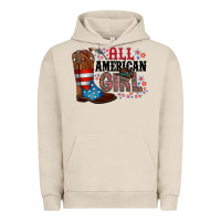 Pigment French Oak all american girl Urban Hoodie - RacoonDesign