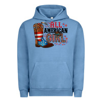 Pigment Pebble Blue all american girl Urban Hoodie - RacoonDesign