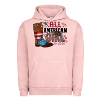 Pigment Salmon all american girl Urban Hoodie - RacoonDesign