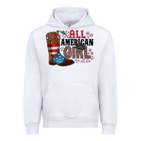 White all american girl Urban Hoodie - RacoonDesign