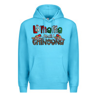 Ocean Blue la mama mas chingona Premium Hoodie - CowhideDigitalArt