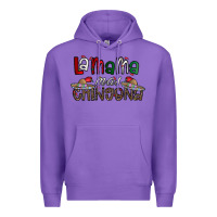 Purple la mama mas chingona Premium Hoodie - CowhideDigitalArt