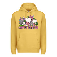 Antique Gold Happy Easter teeth Premium Hoodie - OliviaCreatesArt
