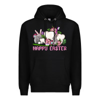 Black Happy Easter teeth Premium Hoodie - OliviaCreatesArt