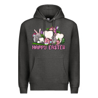 Charcoal Heather Happy Easter teeth Premium Hoodie - OliviaCreatesArt