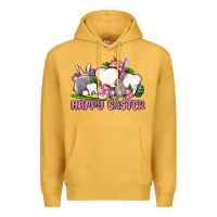 Mustard Happy Easter teeth Premium Hoodie - OliviaCreatesArt