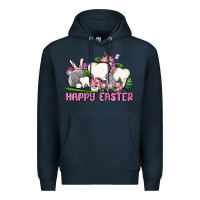 Navy Happy Easter teeth Premium Hoodie - OliviaCreatesArt