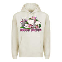 Oatmeal Heather Happy Easter teeth Premium Hoodie - OliviaCreatesArt