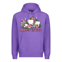 Purple Happy Easter teeth Premium Hoodie - OliviaCreatesArt