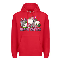 Red Happy Easter teeth Premium Hoodie - OliviaCreatesArt