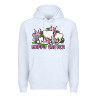 White Happy Easter teeth Premium Hoodie - OliviaCreatesArt