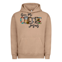 Pigment Burro give me coffee jesus Urban Hoodie - CowhideDigitalArt
