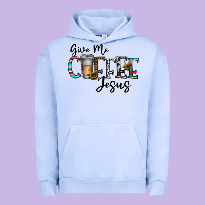 Give Me Coffee Jesus Urban Hoodie Designed By Cowhidedigitalart