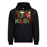 Black happy holiday christmas Urban Hoodie - FaDigitalArtStudio