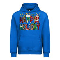 Cobalt happy holiday christmas Urban Hoodie - FaDigitalArtStudio
