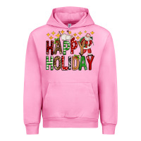 Fuchsia Pink happy holiday christmas Urban Hoodie - FaDigitalArtStudio