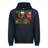Navy happy holiday christmas Urban Hoodie - FaDigitalArtStudio