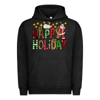 Pigment Black happy holiday christmas Urban Hoodie - FaDigitalArtStudio