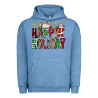 Pigment Pebble Blue happy holiday christmas Urban Hoodie - FaDigitalArtStudio