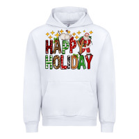 White happy holiday christmas Urban Hoodie - FaDigitalArtStudio