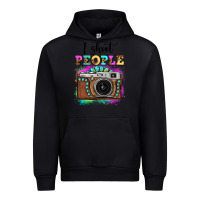Black i shoot people tie dye gemstone vintage camera Urban Hoodie - FaDigitalArtStudio