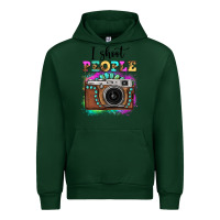 Forest Green i shoot people tie dye gemstone vintage camera Urban Hoodie - FaDigitalArtStudio