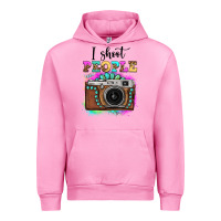 Fuchsia Pink i shoot people tie dye gemstone vintage camera Urban Hoodie - FaDigitalArtStudio