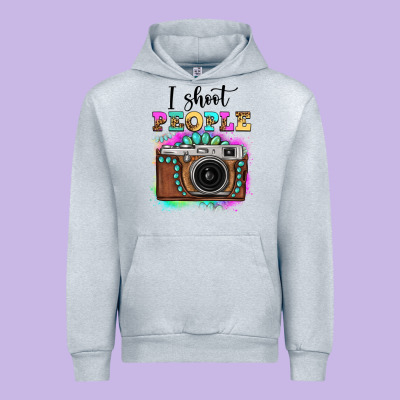 I Shoot People Tie Dye Gemstone Vintage Camera Urban Hoodie Designed By Fadigitalartstudio
