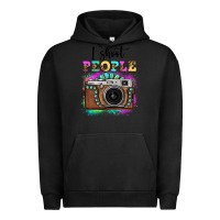 Pigment Black i shoot people tie dye gemstone vintage camera Urban Hoodie - FaDigitalArtStudio