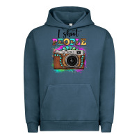 Pigment Midnight Navy i shoot people tie dye gemstone vintage camera Urban Hoodie - FaDigitalArtStudio