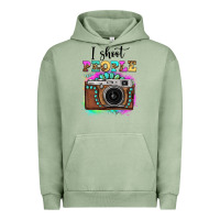 Pigment Oil Green i shoot people tie dye gemstone vintage camera Urban Hoodie - FaDigitalArtStudio