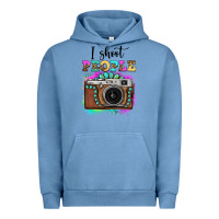 Pigment Pebble Blue i shoot people tie dye gemstone vintage camera Urban Hoodie - FaDigitalArtStudio