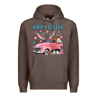 Coffee Happy Easter truck Premium Hoodie - OliviaCreatesArt