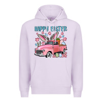 Lilac Happy Easter truck Premium Hoodie - OliviaCreatesArt