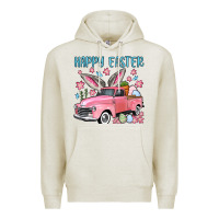 Oatmeal Heather Happy Easter truck Premium Hoodie - OliviaCreatesArt