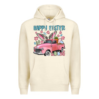Sandshell Happy Easter truck Premium Hoodie - OliviaCreatesArt
