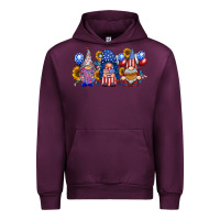 Mauve Wine america gnomes Urban Hoodie - RacoonDesign