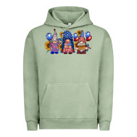 Pigment Oil Green america gnomes Urban Hoodie - RacoonDesign