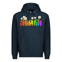 Navy human Premium Hoodie - HRA Design Shop