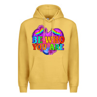 Antique Gold be who you are Premium Hoodie - HRA Design Shop