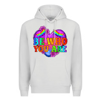 Dove Grey be who you are Premium Hoodie - HRA Design Shop