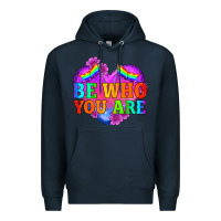 Navy be who you are Premium Hoodie - HRA Design Shop