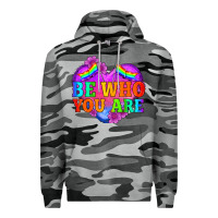Slate Camo be who you are Premium Hoodie - HRA Design Shop
