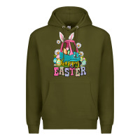 Army Green Happy Easter toddler car Premium Hoodie - OliviaCreatesArt