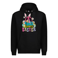 Black Happy Easter toddler car Premium Hoodie - OliviaCreatesArt